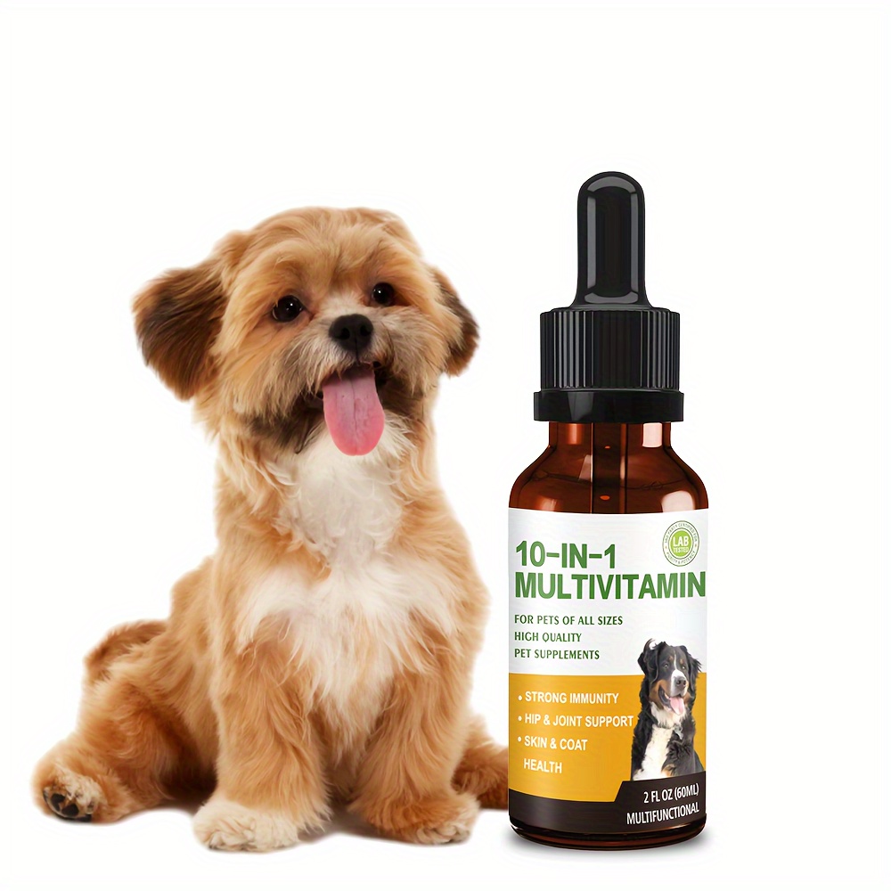 TEMU Multivitamin Drops With , Vitamin C, Vitamin D, Vitamin B1, Vitamin B2, Msm- Dog Supplies Antibiotics, Dog Multivitamin For Pets