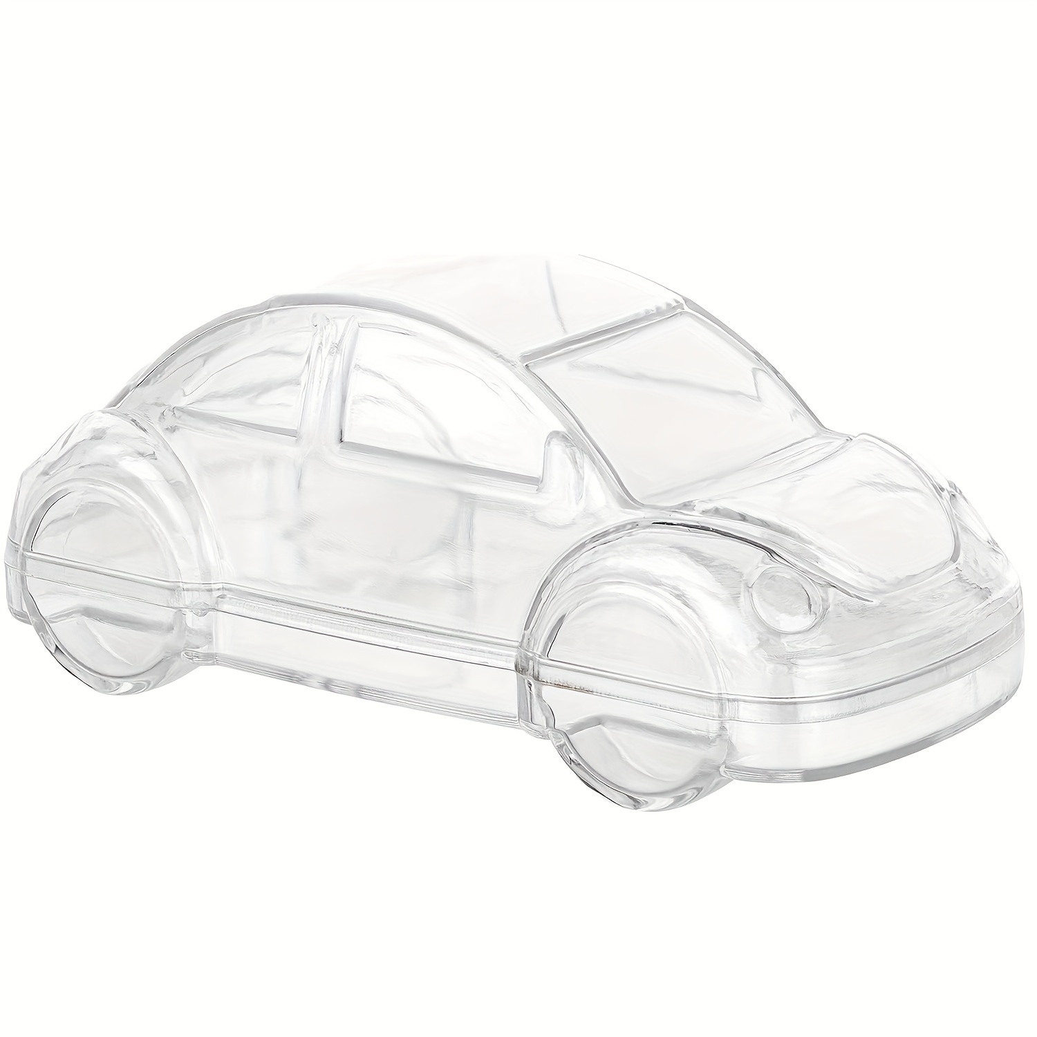 Image of Car Shaped Acrylic Candy Boxes - 8pcs - 4.56"x1.65" - Weddings, Birthdays, Party Favors And Gifts | Designer Cute Clear Lucite Plastic Treat Containers, Christmas, Halloween