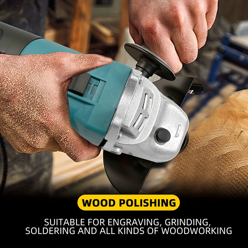 11,43 cm Zware Elektrische Haakse Slijper met Slijpschijf & Sleutel