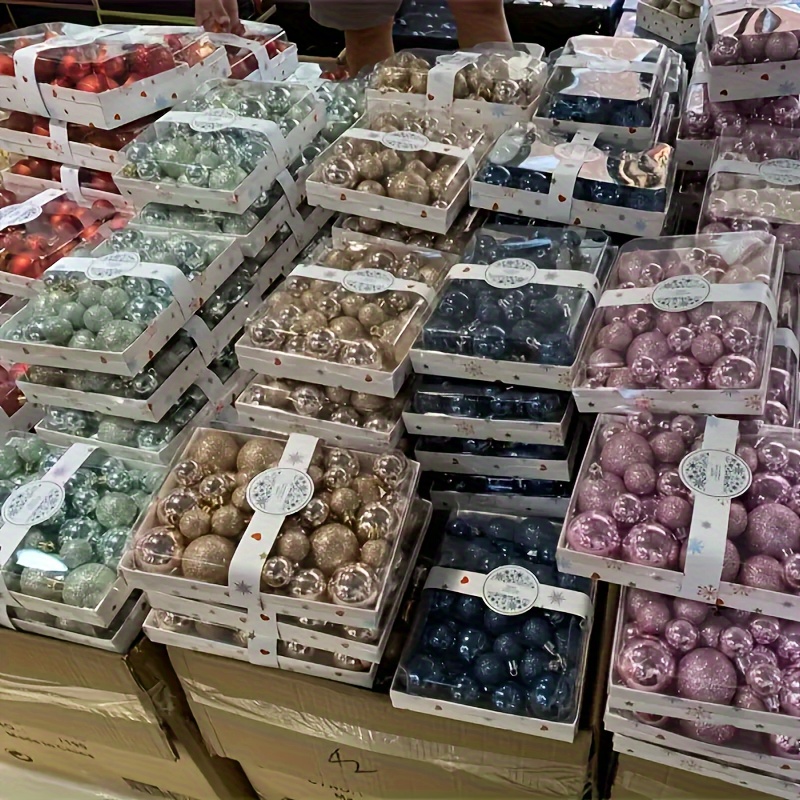 Новорічні кулі для ялинки (42 шт.)
