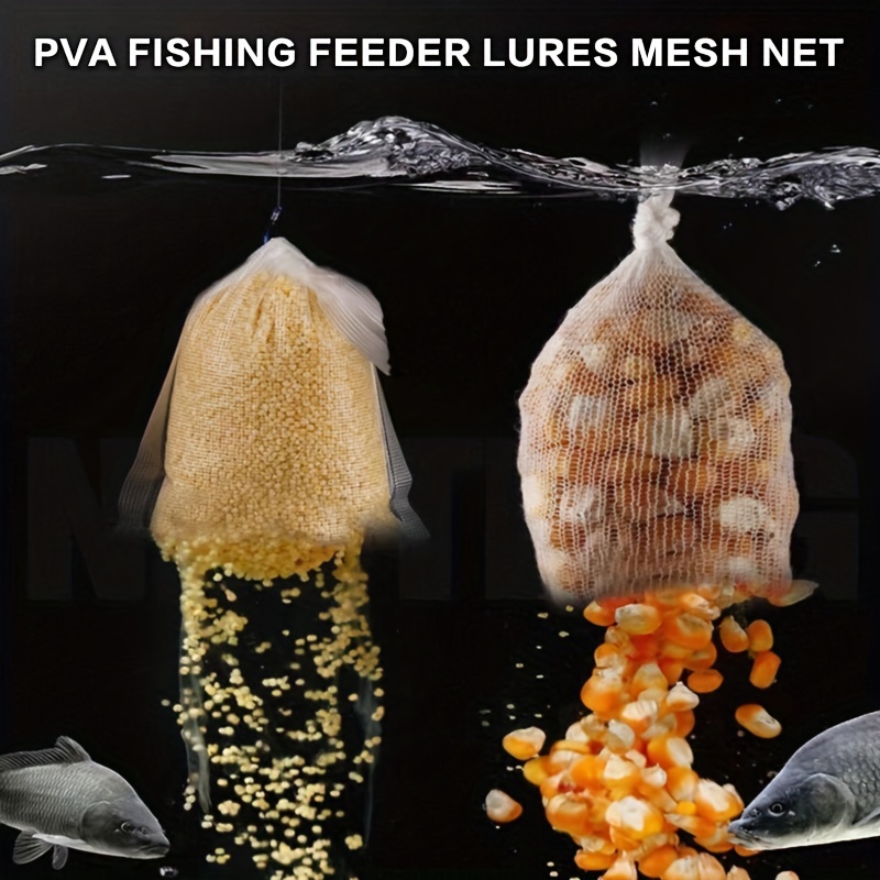 Pva Fishing Feeder Mesh Water Soluble Fishing Bait Refill - Temu