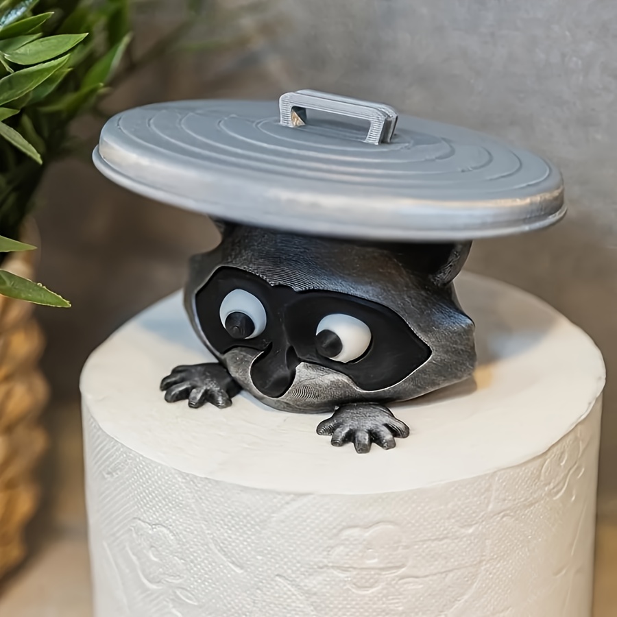 Wasbeer toiletrolhouder detail