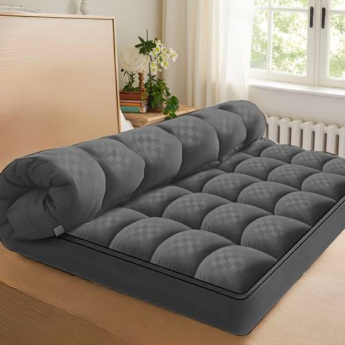 extra thick cooling mattress topper with overfilled down alternative pillow top baffle plush support machine washable polyester fits 8 21 deep pocket mattresses mattress topper extra thick luxurious feel durable polyester