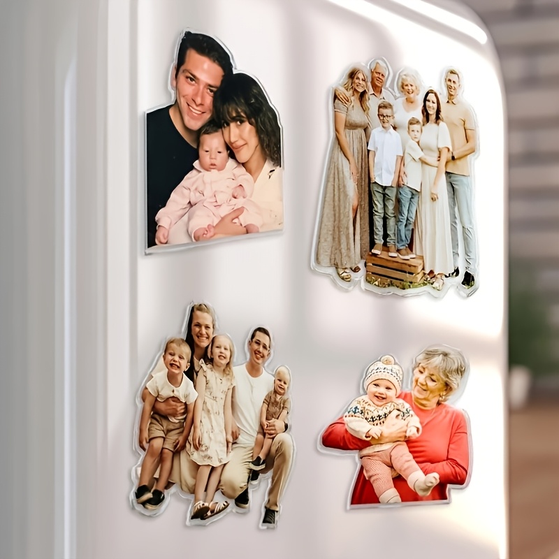 Custom Acrylic Family Photo Magnet, Personalized Christmas Gift