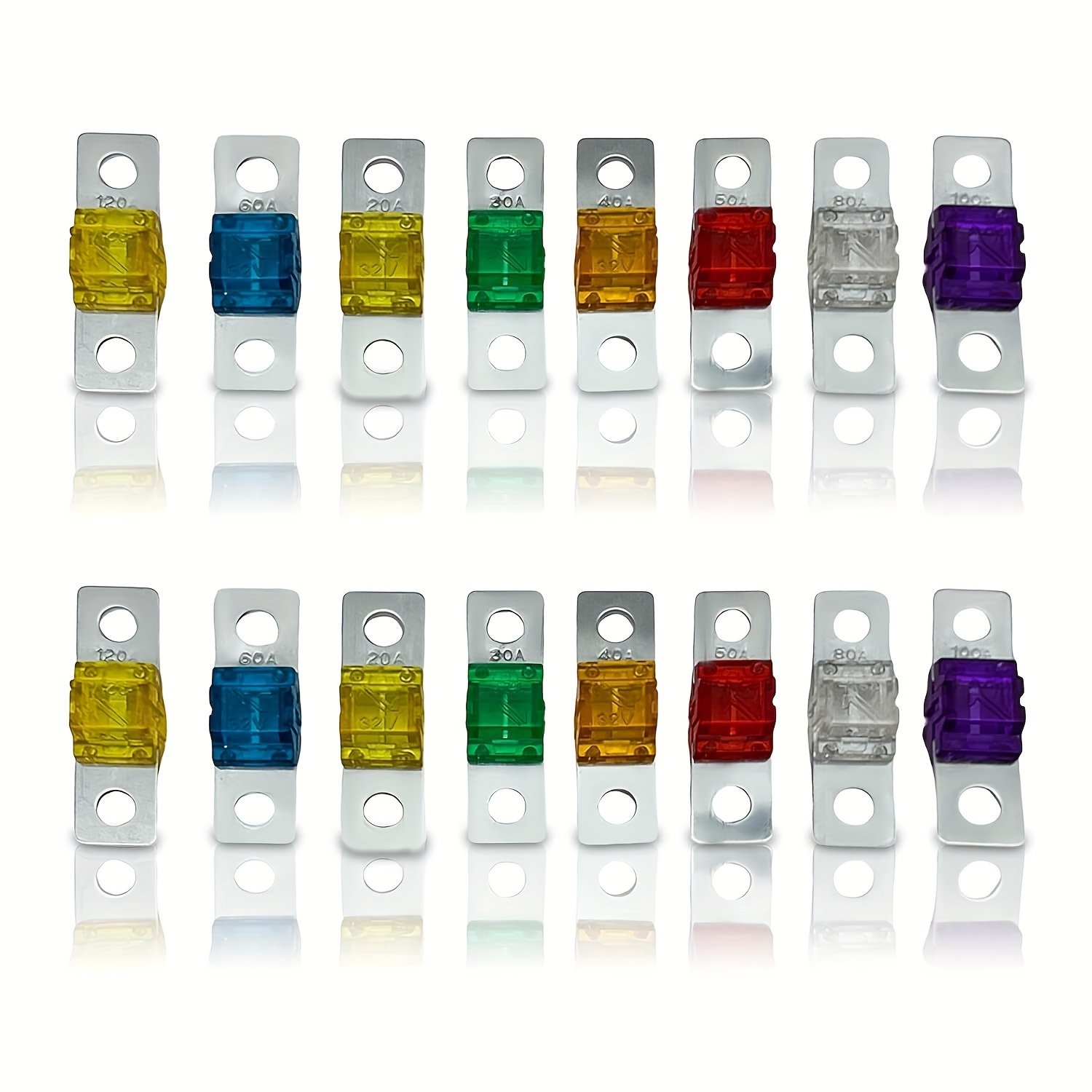 

16- Current Fuses, Kit For , Trucks, - 32v, 20-120 Amp, Car Fuses Storage Box