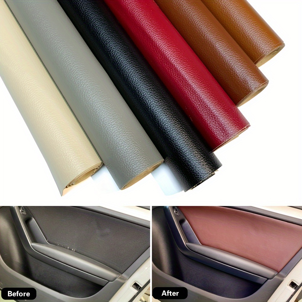 

1roll35*50cm/13.78*19.69in Car Film Car Soft Leather Film Self-adhesive Car Seat Car Interior Door Repair Leather Film, Leather Soft Film Motorcycle Seat Cushion Leather Film Wa Film Not Fade Not Peel