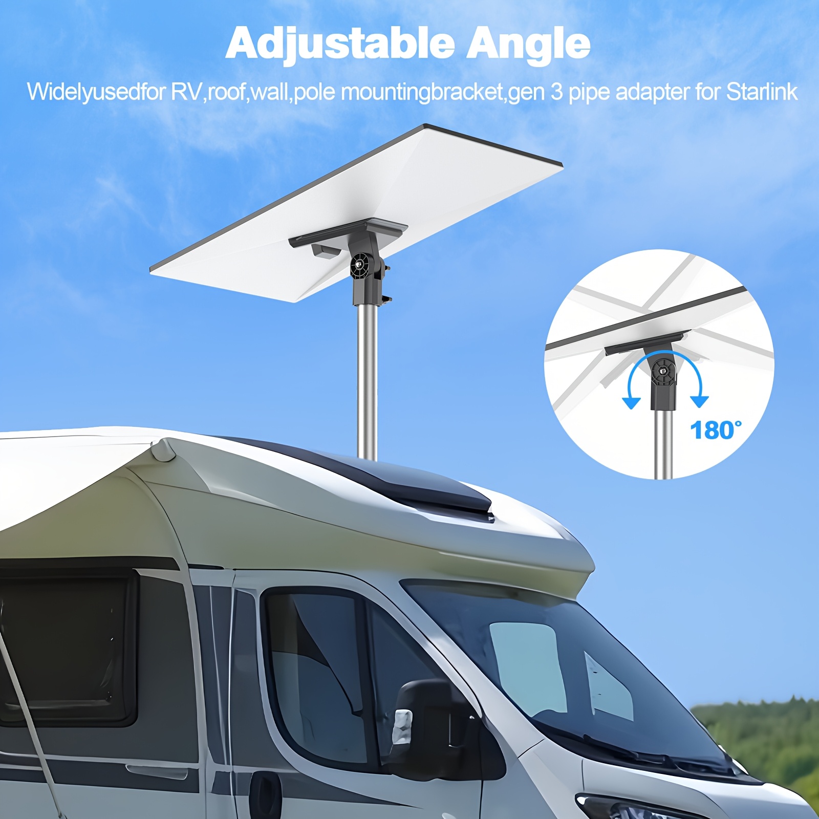 Kit de Support Mural pour Tube Starlink Gen 3, Accessoires Plaque Ronde Compatible avec Starlink Standard Gen3