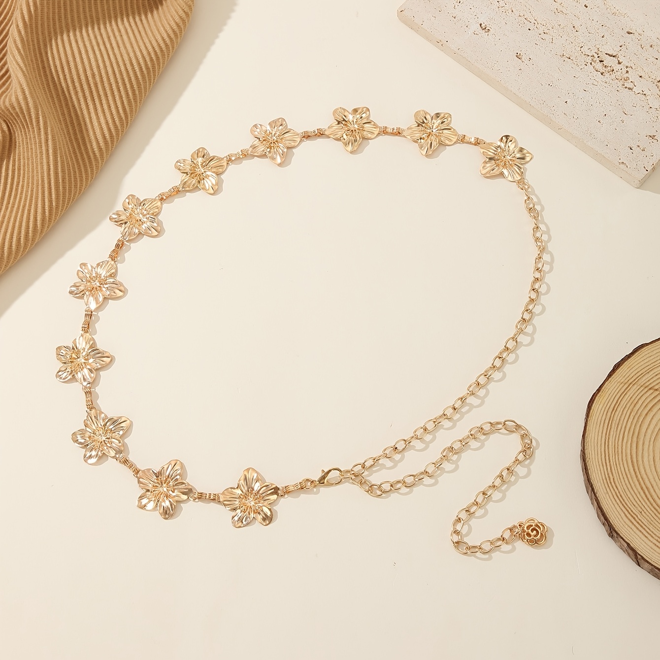 TEMU A Floral/oval Belt Chain, A Simple Vintage Versatile Decorative Belt For Women's Dresses