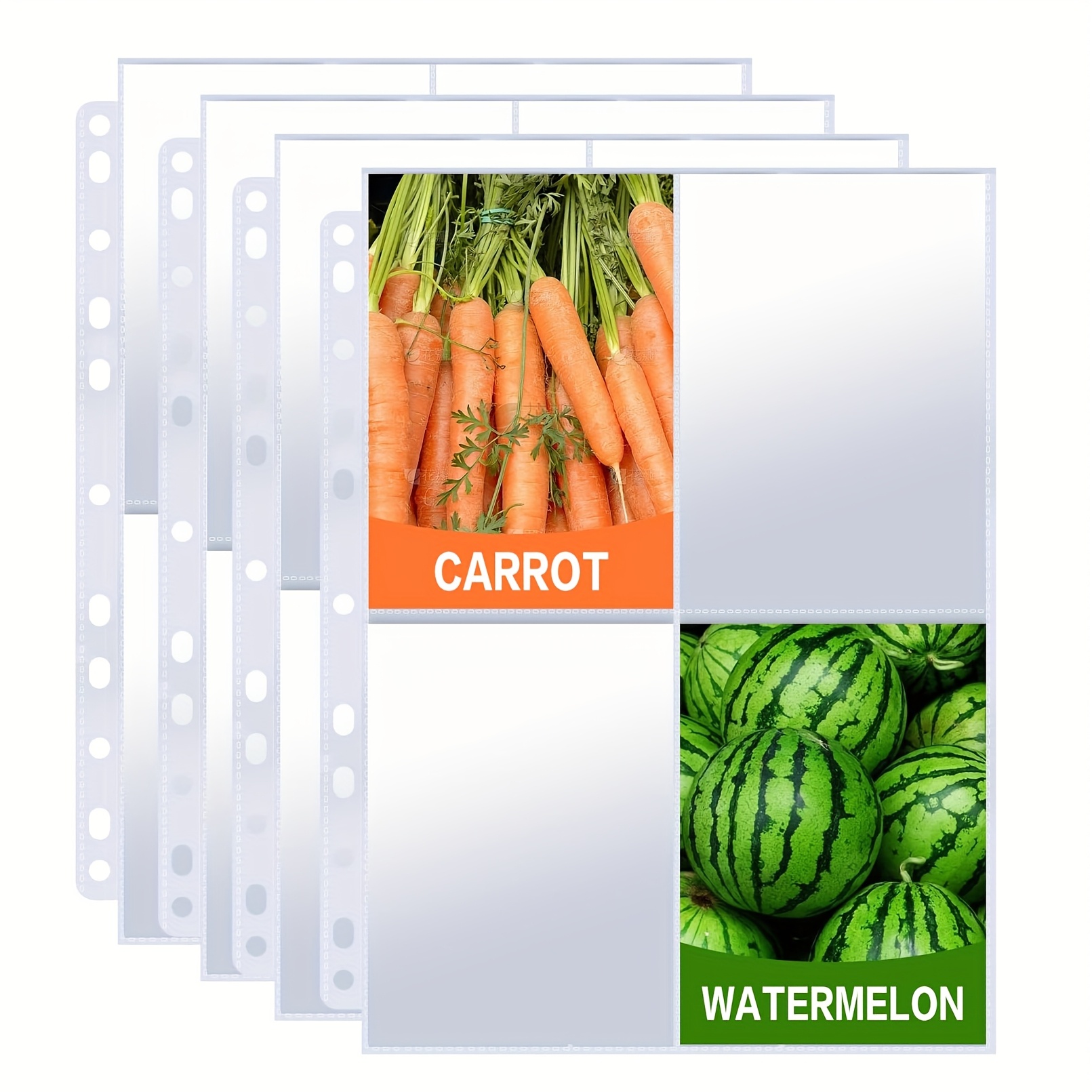 TEMU 30pcs Seed Storage Sleeves For Binder Garden Seeds Storage Organizer Pages Seed Keeper, Top Loading Clear Seed Organizer Sheet Photo Sleeves