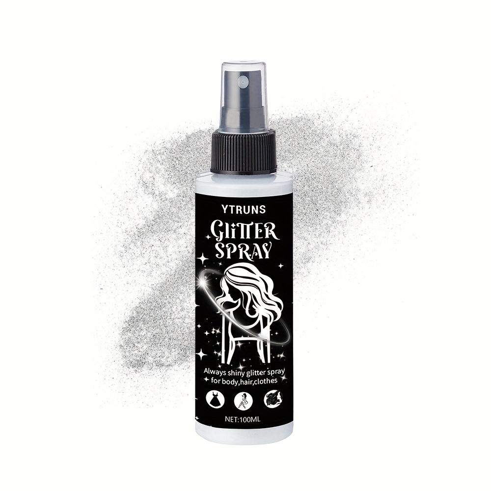 Image of Glitter Spray For Hair, Body & Clothes – 5 Colors Shimmer Mist, Long-lasting Sparkle Effect, Quick-dry, Non-sticky For Parties, Festivals & Stage Makeup, 100ml