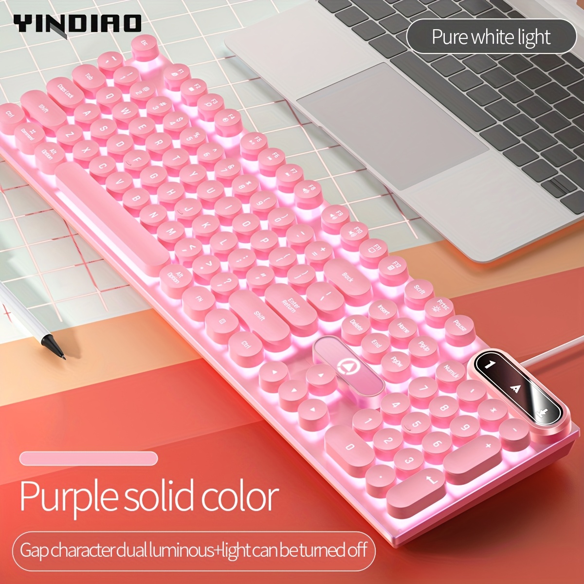 

Yindiao Computer Wired Keyboard Luminous Gaming Notebook Universal Device Usb Plug