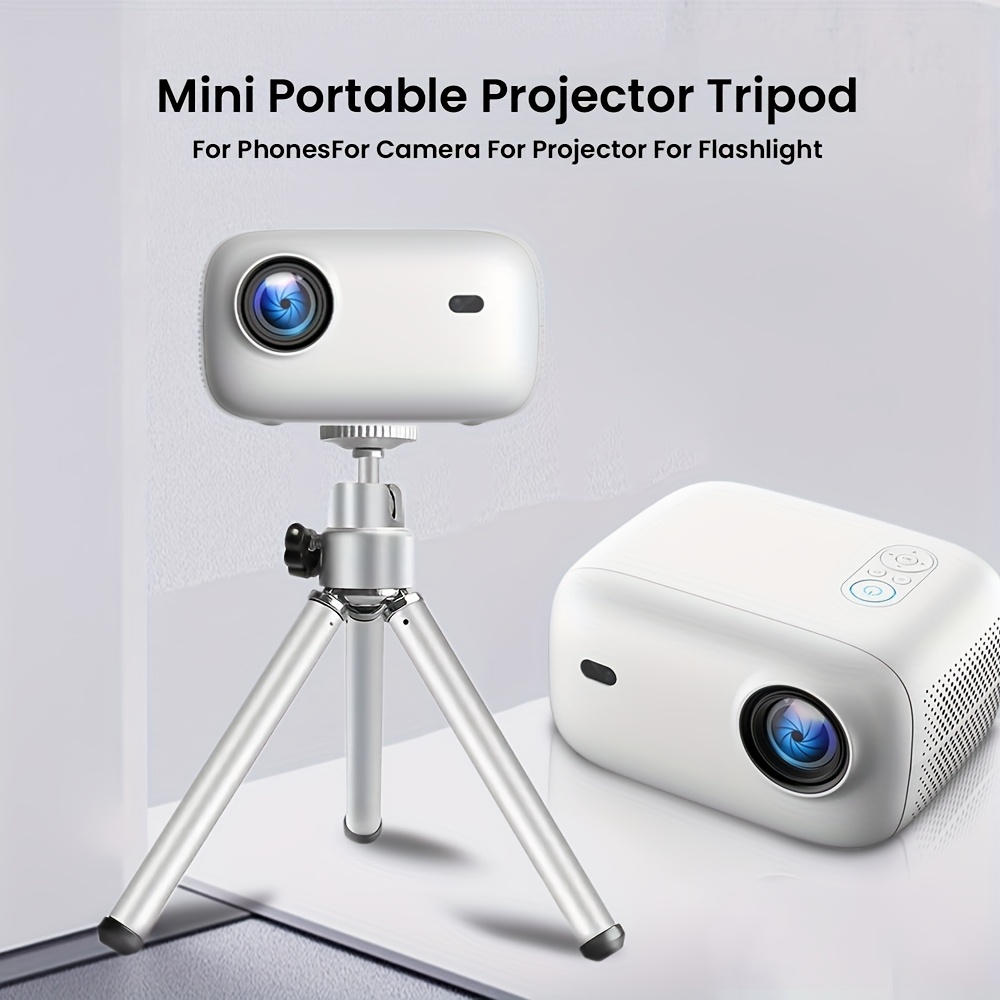 Image of Multifunctional Mini Projector Tripod, Telescopic Desktop Stand, Portable Aluminum Alloy Selfie Stick - 360° Rotatable, Adjustable Height, Suitable For Cameras, Projectors, Telescopes, And Webcams