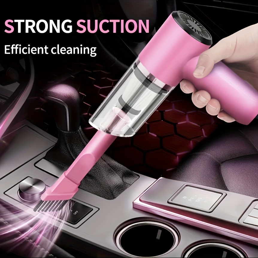 12v compact handheld car vacuum powerful wired for easy dust pet hair removal   accessories kit silent operation