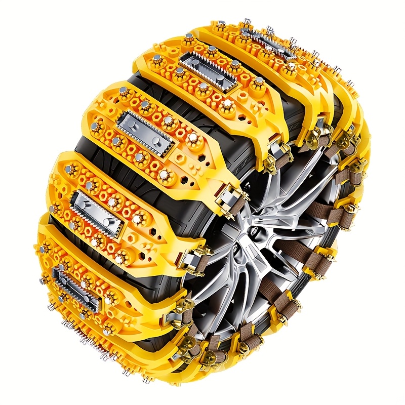 6pcs steel tooth anti slip wear resistant tpu material car snow chains portable installation suitable for winter snow recommended 4 chains per tire Product details 7