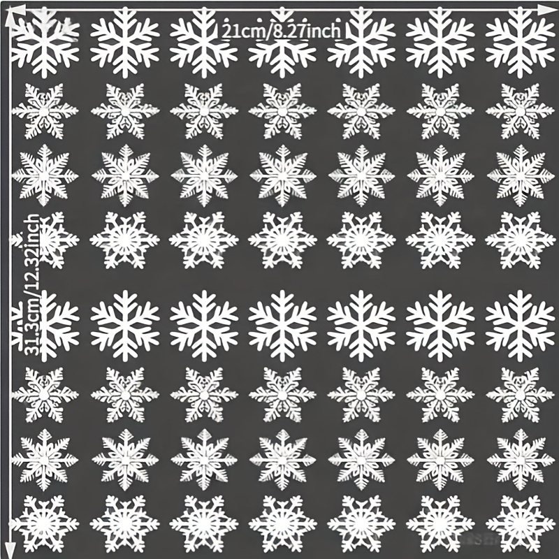 80 Snowflake Window Stickers - Removable Static Cling Decals, Ideal For New Year And Christmas Decorations, Perfectly Complementing Glass Windows With White Snowflake Designs