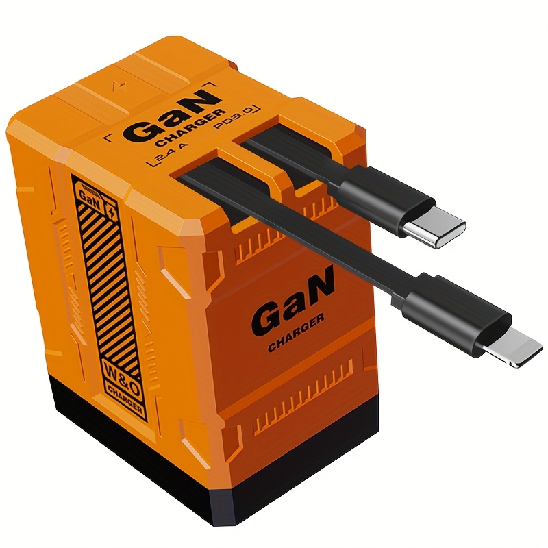 portable 66w 120 fast charger retractable cable
