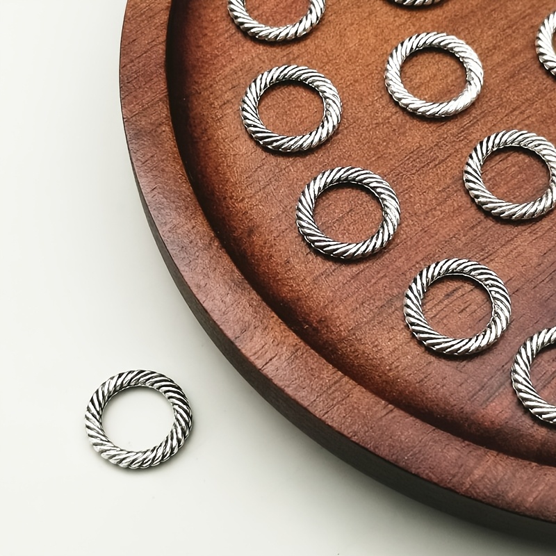 31pcs Twisted Round Ring Spacer Bead Charms for DIY Jewellery