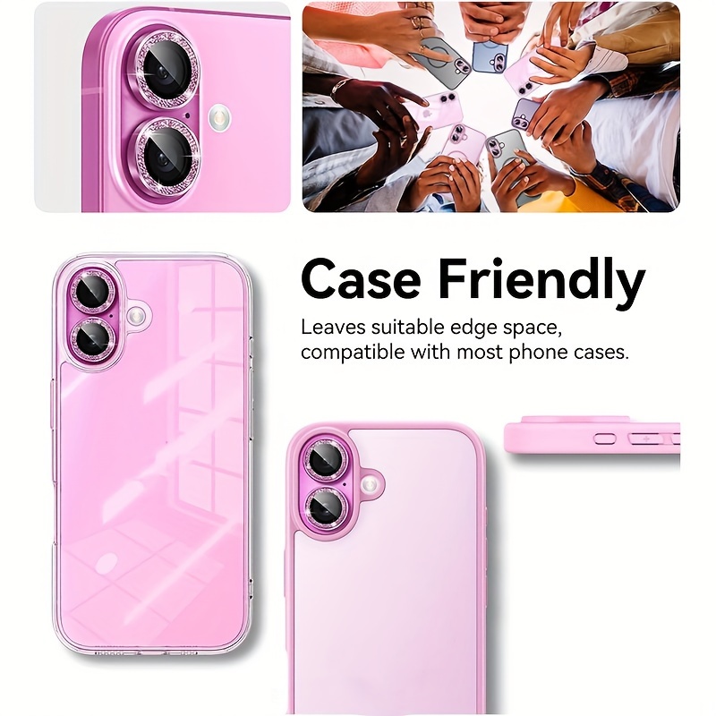 Vidrio Templado Cámara Iphone 4 Protectores De Lente De Cámara Para IPhone 16, 15, 14, 13, 12 Pro Max - Vidrio Templado 9H Pack 4 Protectores Lente
