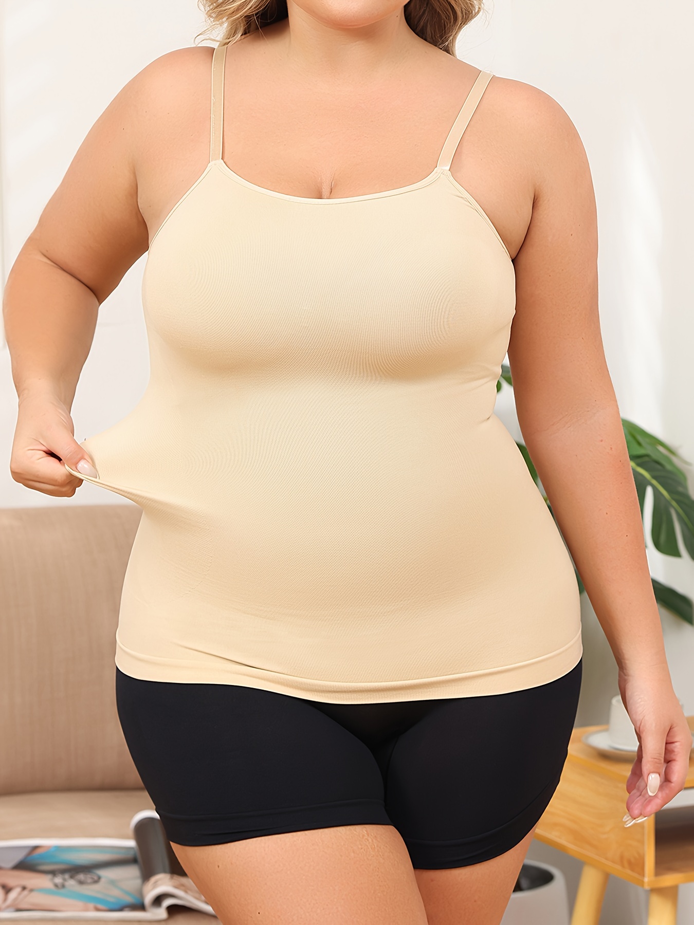 Shelf Bra Cami Plus Size - Temu