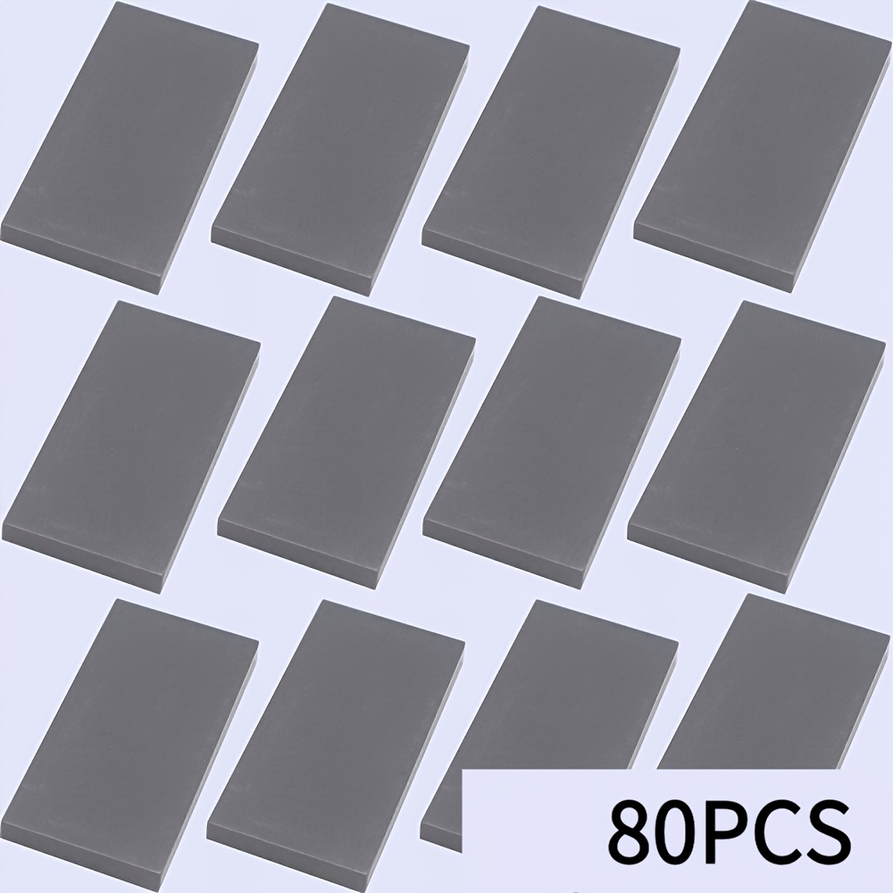 80pcs 2x4 Low Wall Flat Blocks for MOC Building 87079
