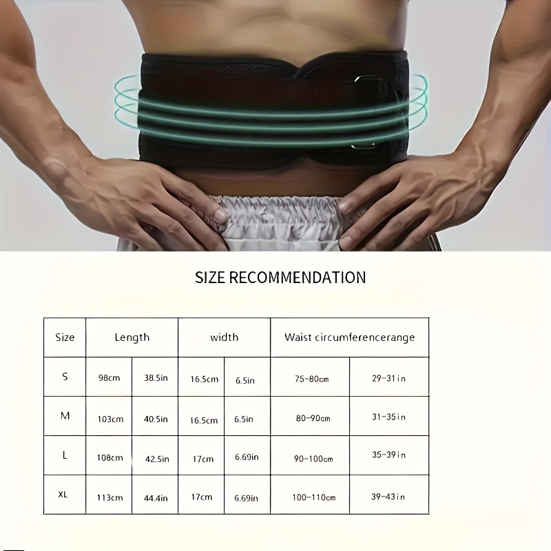 Image of Weightlifting Belt, Unisex Lumbar Support, Suitable For Gym, Weightlifting, Fitness, Squats, Bodybuilding, And -training