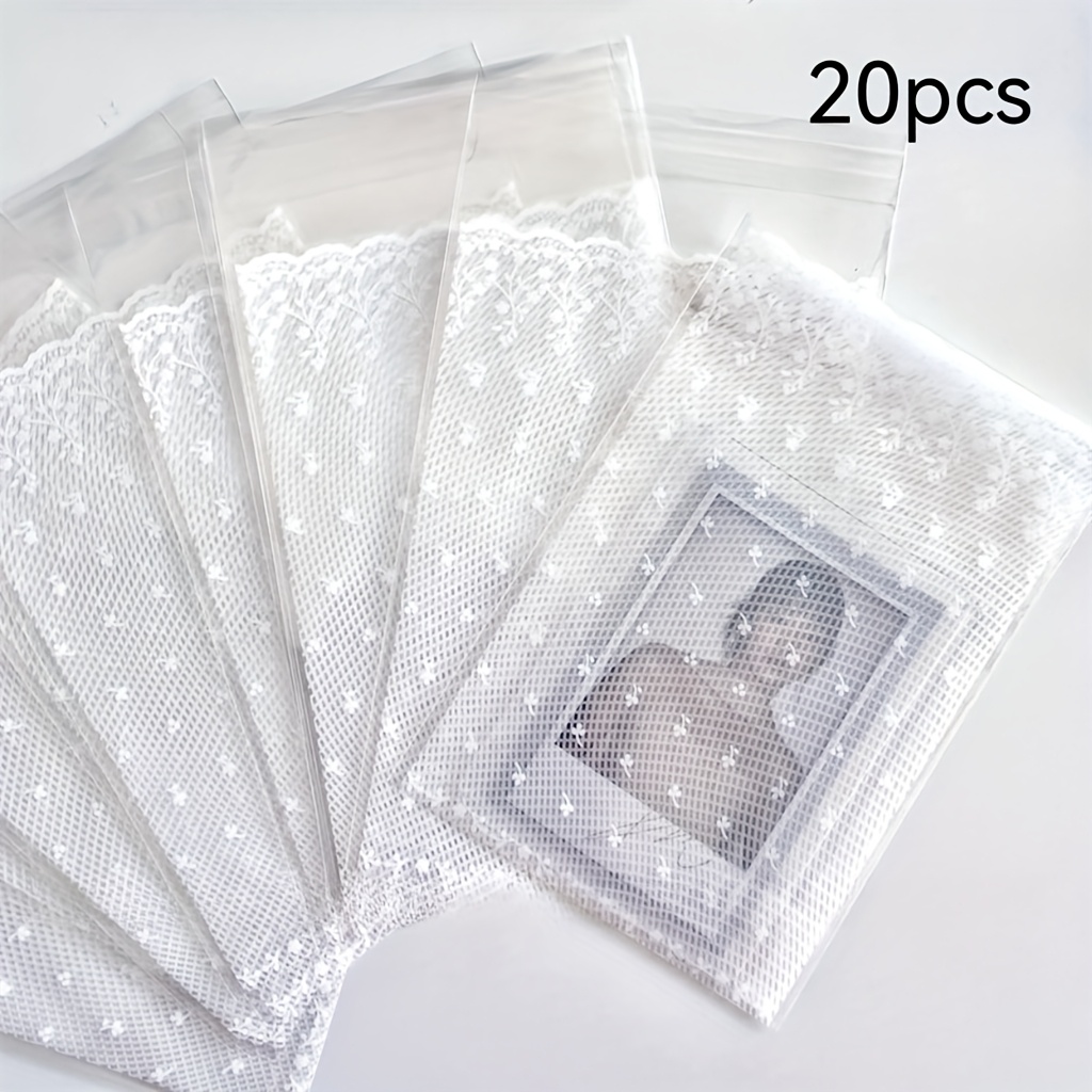 Premium Minimalist White Lace Self-adhesive Bags For Instagram Scrapbooking, Card Packaging, And Gift Bags