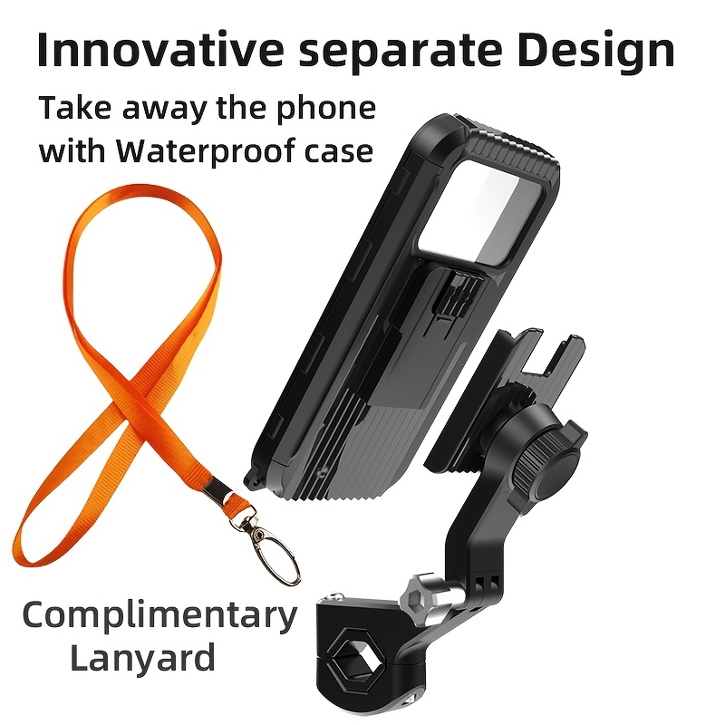 Lrbh Waterproof Motorcycle Bike Mobile Phone Holder Support Universal Bicycle Gps Adjustable Motorcycle Cellphone Holder