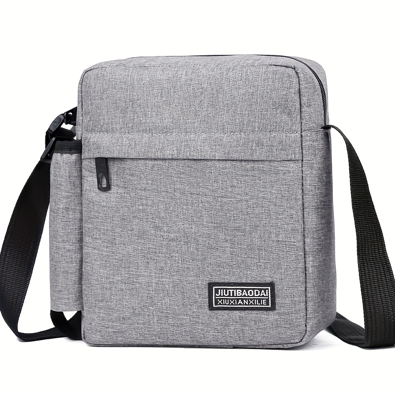 TEMU Unissex Bolsa - Design Leve com Múltiplas Camadas, Alça Ajustável e Fecho de Zíper, Interior Espaçoso para E-Readers e Essenciais - Bolsa Casual