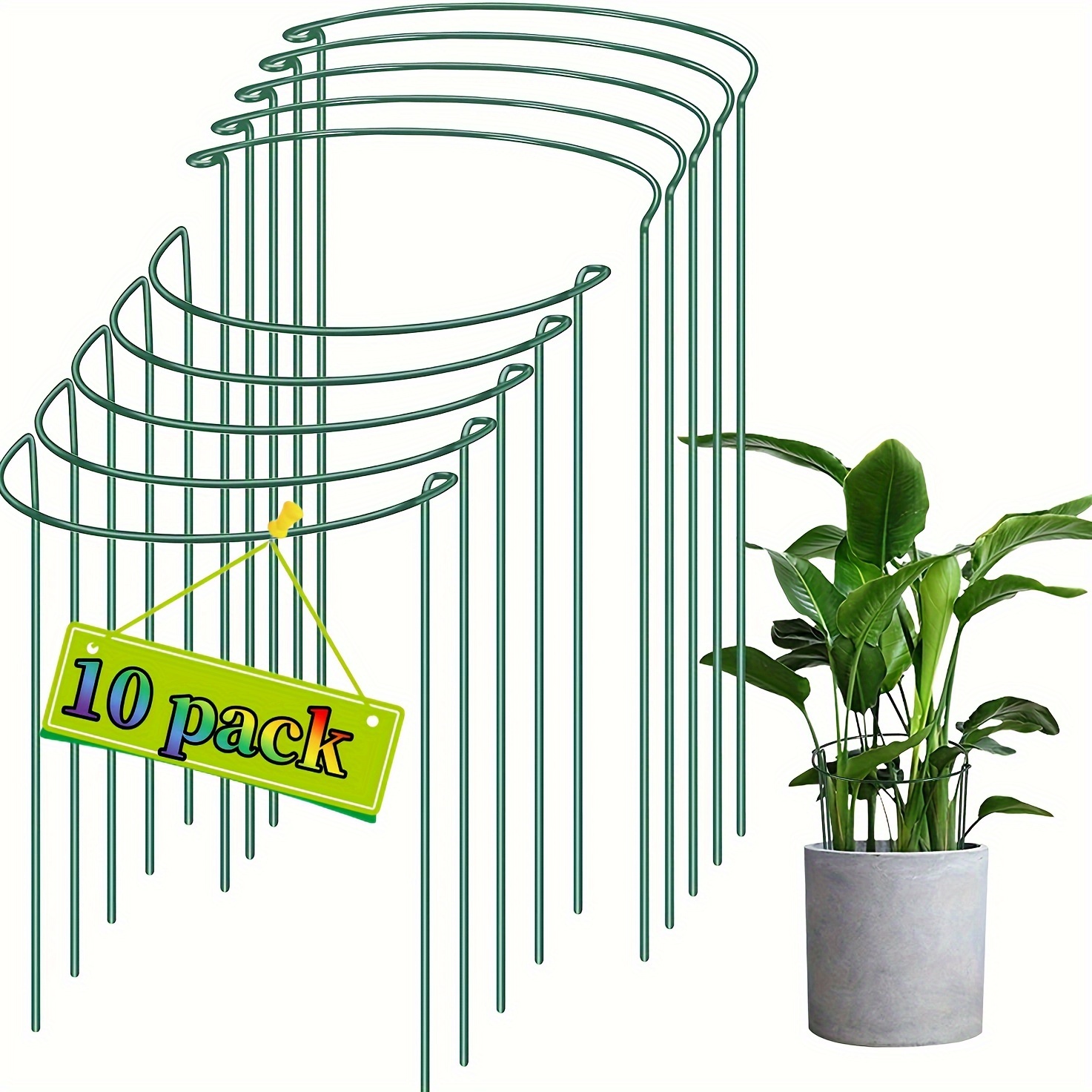 

Round Lodging-proof Support, Semi-circular Flower Stand, Climbing Vine Support, Wrought Iron Bamboo And Tortoise Shell Gardening Plant Support