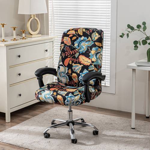 1pc stretch printed chair covers universal desk rotating chair slipcovers removable washable anti dust spandex chair protector cover with zipper valentines decorations