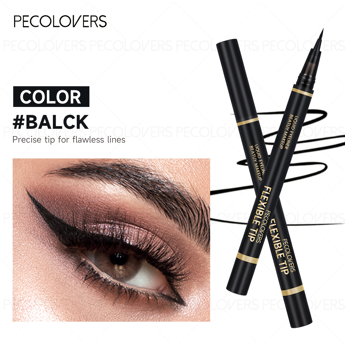 1pc Quick- Eyeliner Pen Waterproof Long-lasting Eye Liner Anti-smudge Liquid Eyeliner Pen Perfect For Festivals