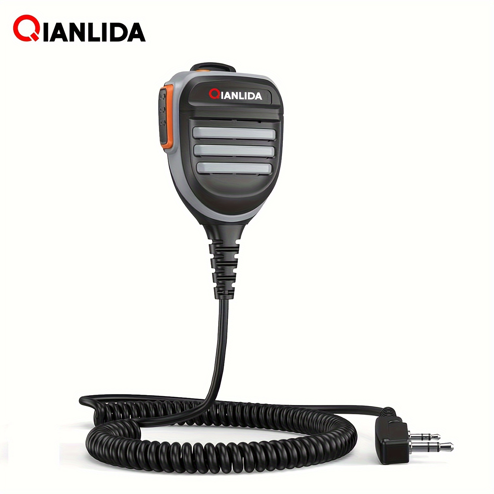 

Qianlida Handheld Speaker Mic For Walkie-talkies - Compatible With , Uv-82hp, 888s, 888h, Radios - Clear Communication In Black, Orange & , Handheld Microphone | Wired Earpiece | Easy