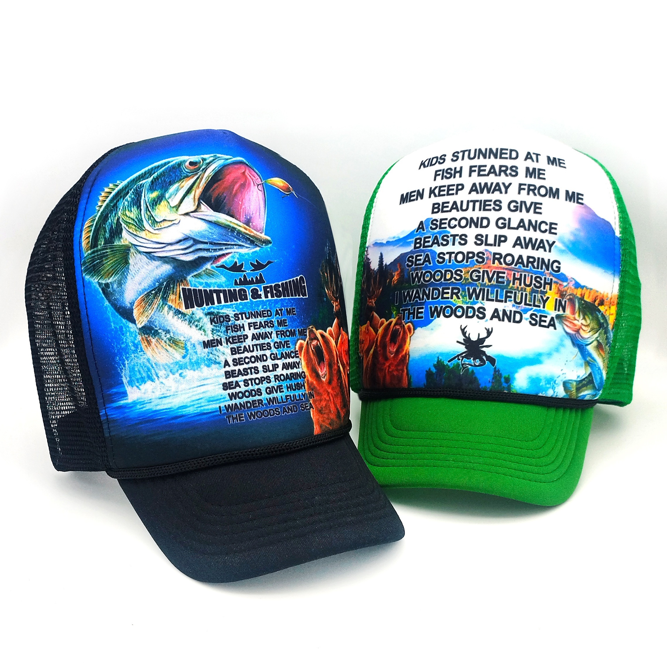 1pc Unisex Sunshade Breathable Adjustable Baseball With Bass Fishing Print  For Outdoor Sport - Jewelry & Accessories - Temu