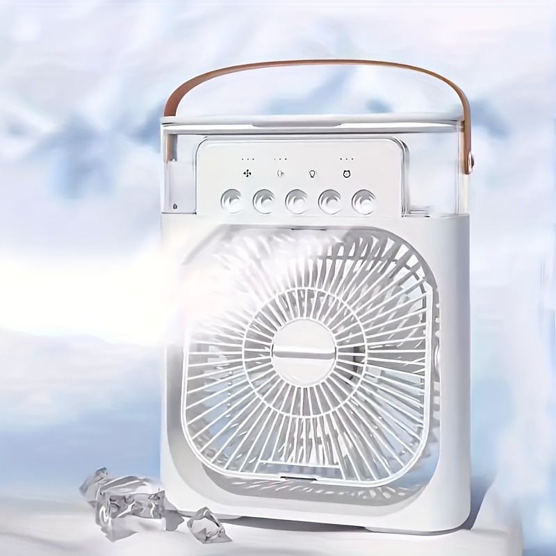 1pc 1200ml multi function five hole humidification air conditioning fan electric fan desktop spray 5 cooling fan usb type c spray humidification fan usb office gym portable fan details 2