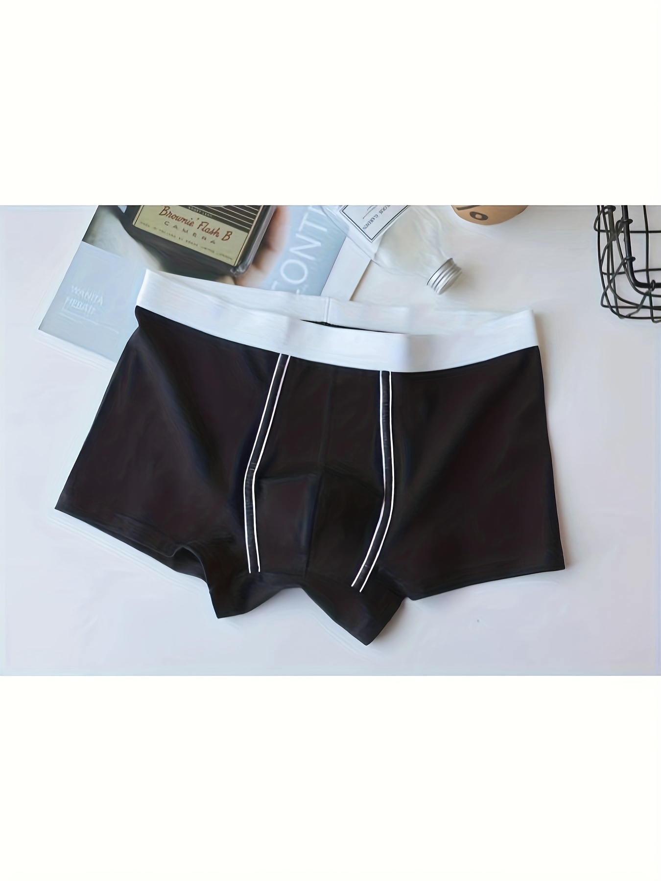 Men's Cotton Breathable Comfortable Boxer Briefs Solid Color