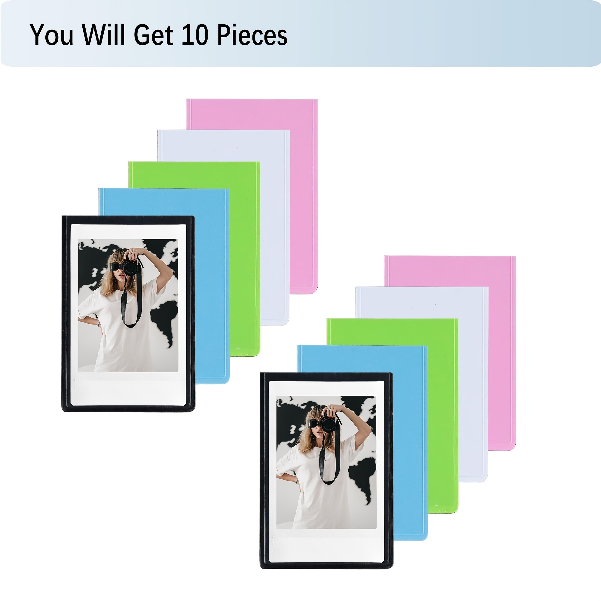 10 Cornici Magnetiche Per Frigorifero - Portafoto 10x15 Cm Per Superfici Metalliche