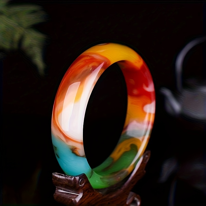 

Colorful Imitation Jade Bracelet, For Men Jewelry