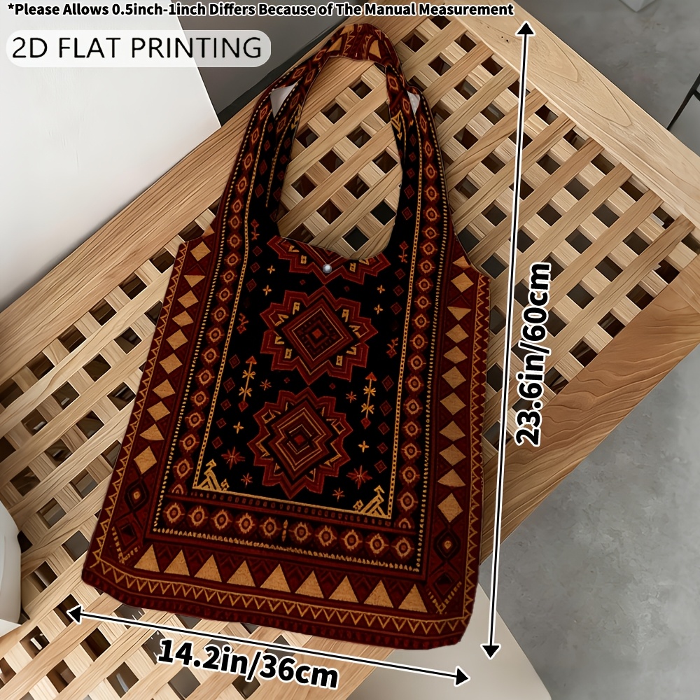TEMU 1pc Women's Handbag, Abstract Ethnic Goddess Pattern Tote Bag For Women, Tote Bag Gift Bag, Personal Item Storage Bag, Bag Cosmetic, Ideal For