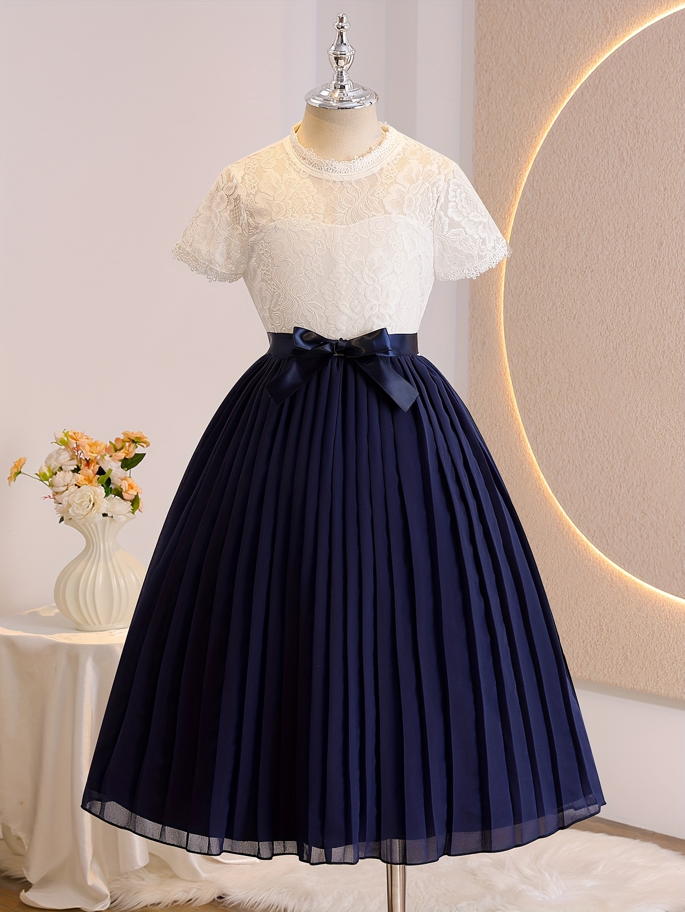 buffalo 66 blue dress Pleated Chiffon Tiered Midi Dress