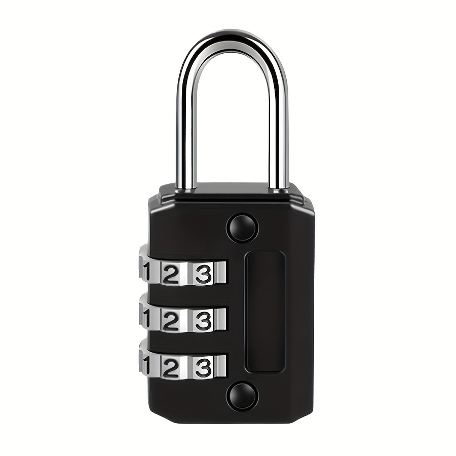 TEMU Candado de combinación de metal, ideal para armarios de almacenamiento. Candado exterior impermeable de 3 dígitos ( reemplazable), adecuado para