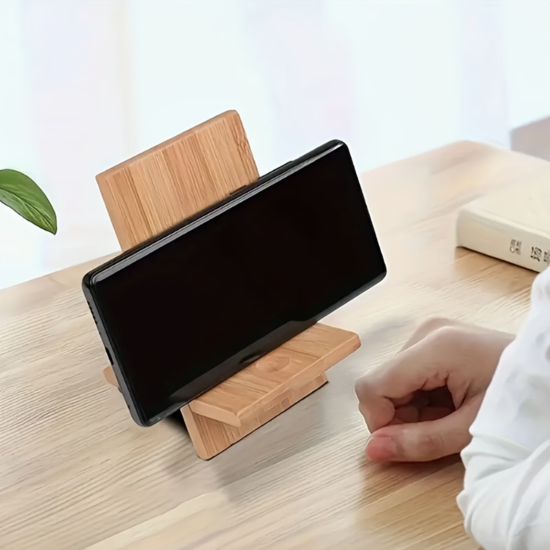 

Natural Bamboo Phone Holder, Desktop Phone Holder, Portable Smartphone Holder Suitable For Various Mobile Phones