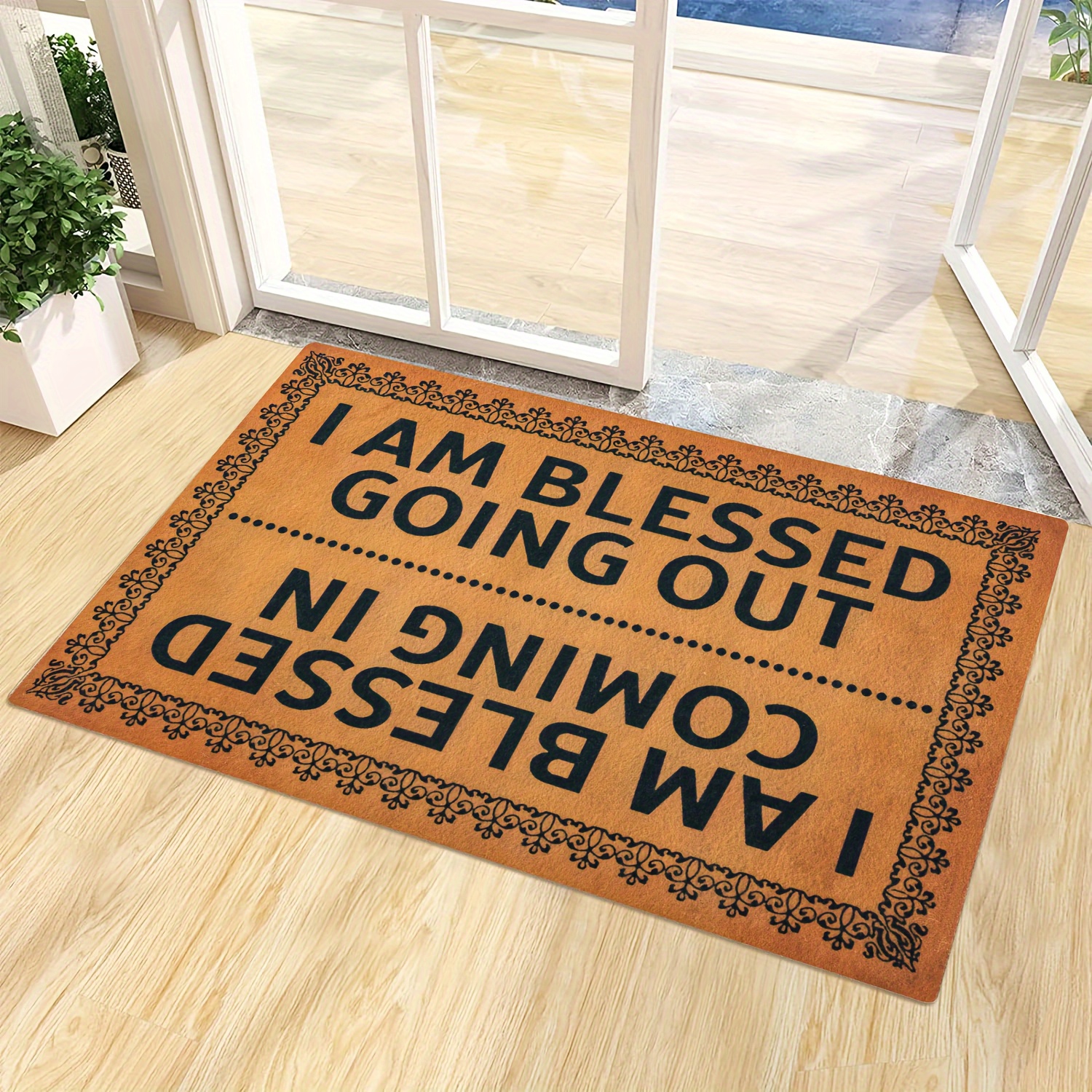 Funny Welcome Doormats Indoor Entrance Mat I Am Blessed - Temu