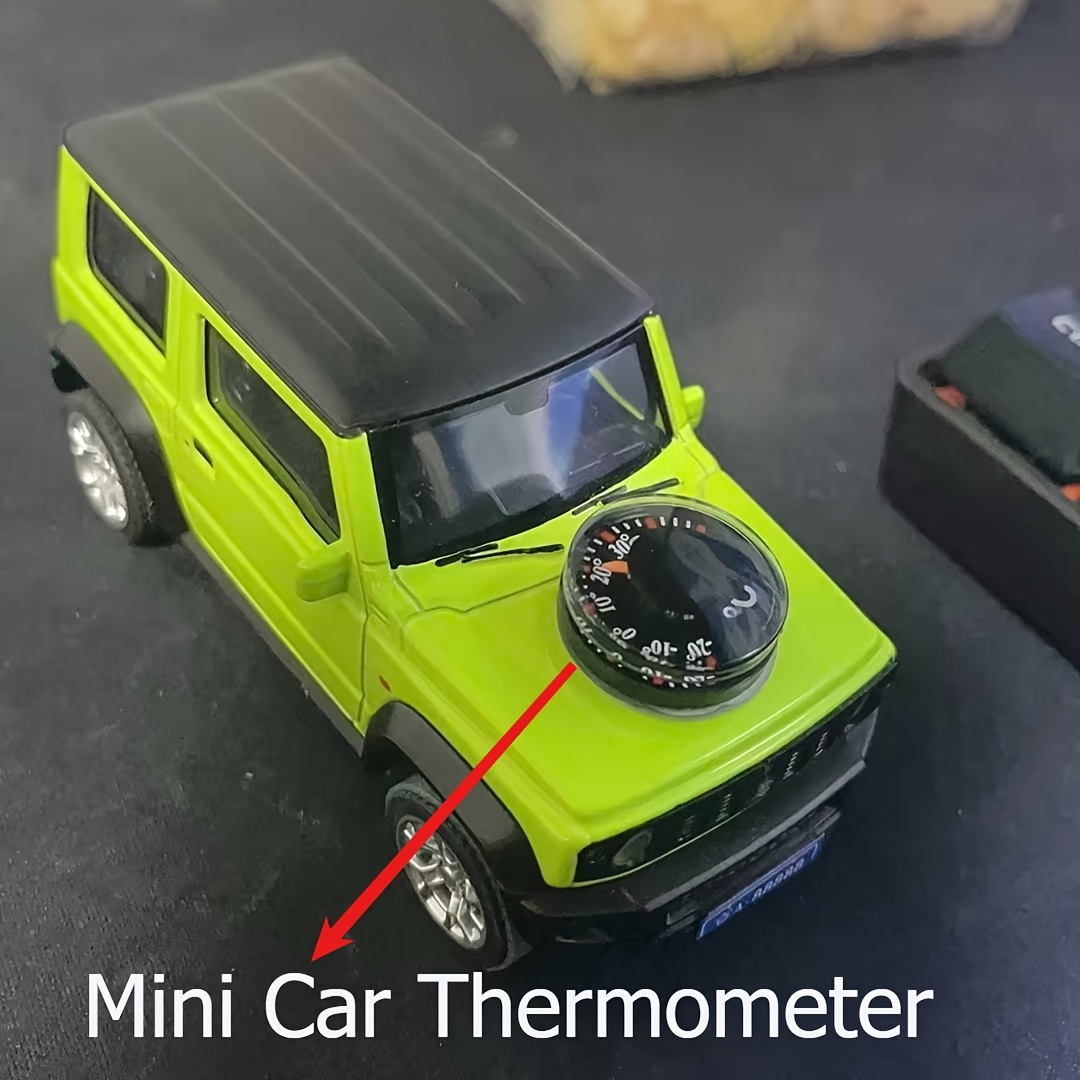 E-shop 1 Mini-Autothermometer - Batteriefreies Armaturenbrett-Thermometer, Einfache Klebeinstallation, Keine Batterie benötigt, Kompakt für den
