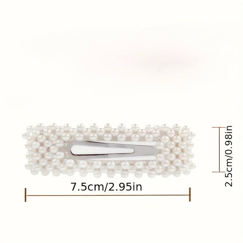  bow hair clip set   pearl bow hairpins suitable for women and girls   pearl duckbill clip hair accessories 5pcs set mixed Product details 5