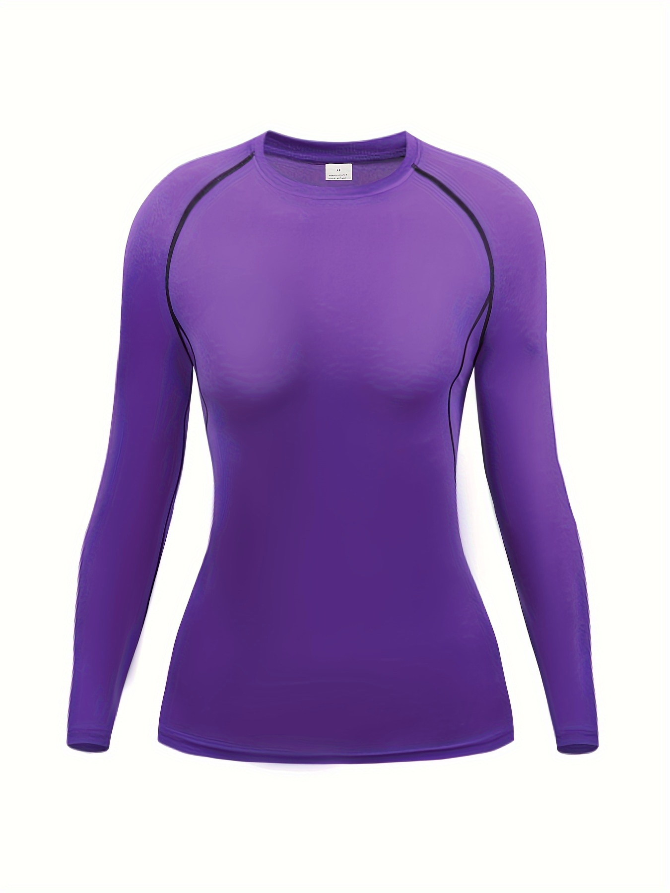 Camiseta Deportiva De Larga De Rapido Absorbe La Humedad Cuello Para Correr Ropa Deportiva Para Mujer