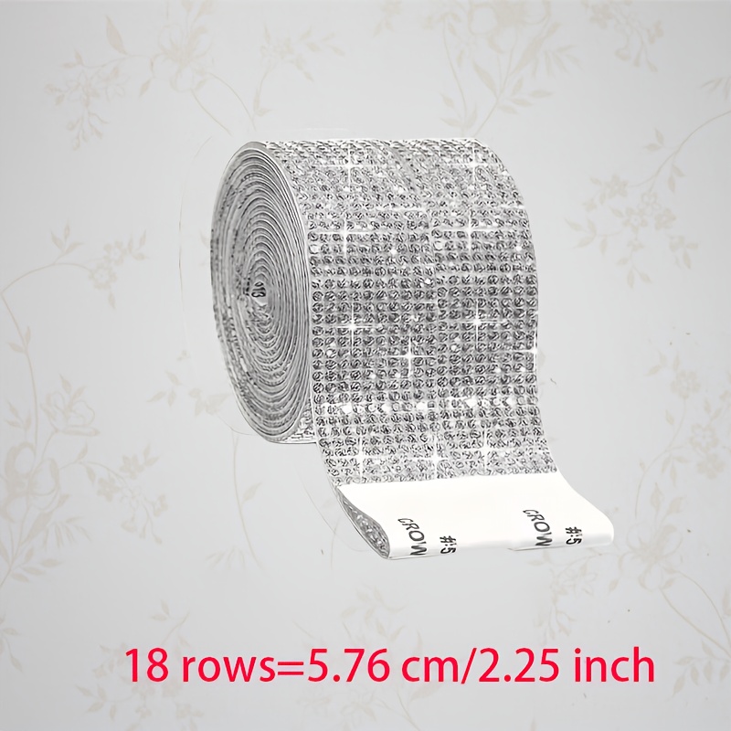 TEMU 1 Roll Of Self-adhesive Sticker Is 19.69 Inches Long, With Shiny Rhinestones, Very Suitable For High-quality Projects, Including Car Decoration,