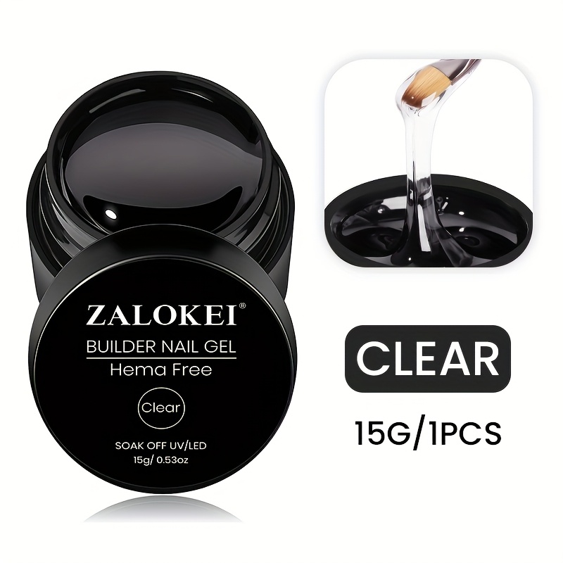 Image of 15g/0.53oz Clear Nail Builder Gel, Nail Extension Hard Gel, Gel Nail Polish, Free, Long-lasting, Soak-off Led Cured For Nail Salon Home Use