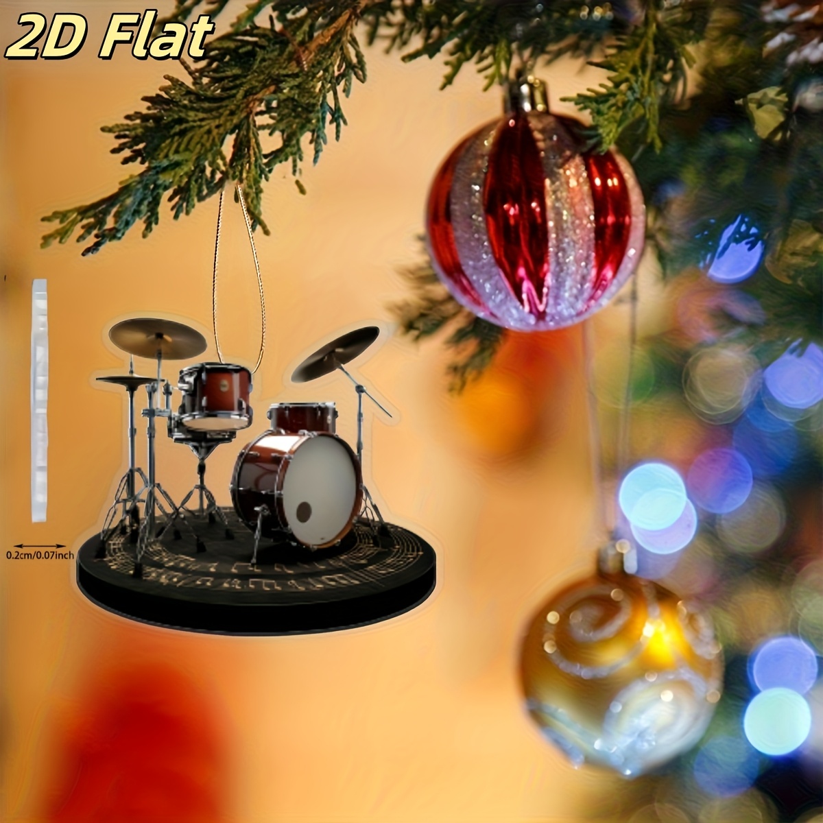 TEMU 2D Flat - Un ornamento unico per batteria 2D che e in qualsiasi . Appeso in un studio di musica, un' professionale e la creativit�; posto in un