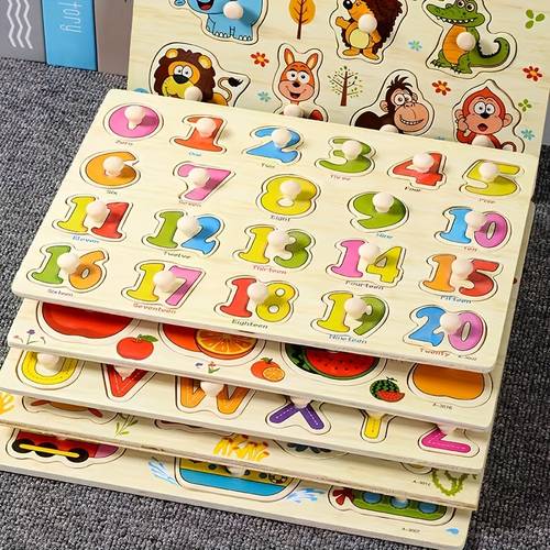 3d wooden puzzle childrens number recognition