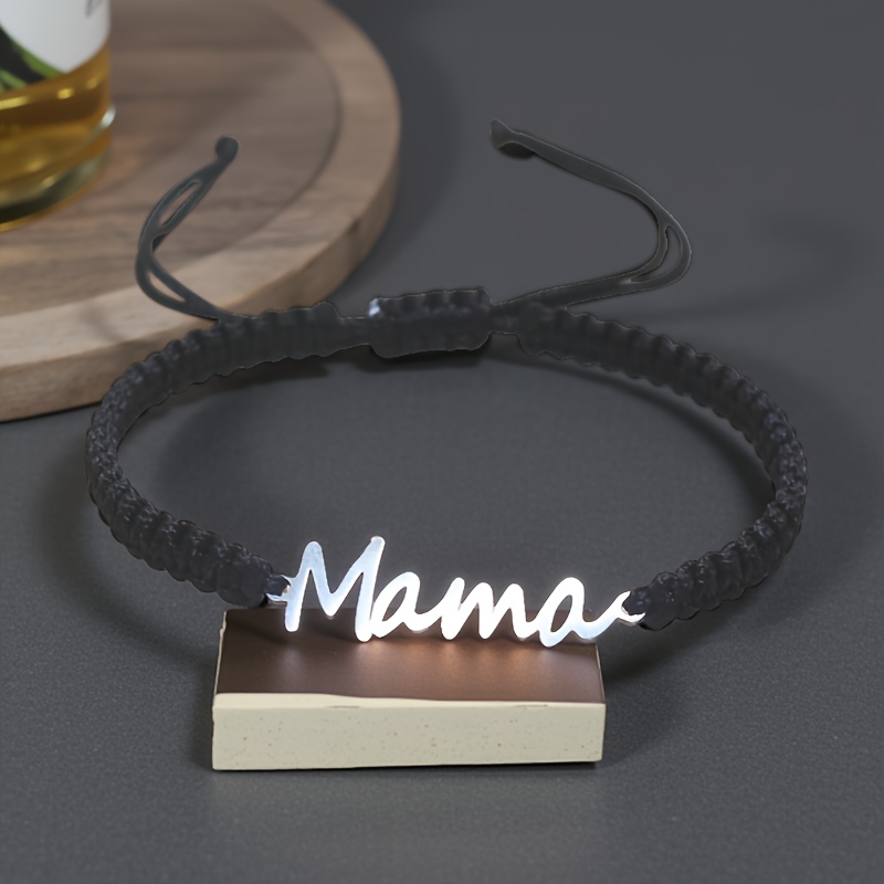 Fashion Stainless Steel "Mama" Bracelet, Adjustable Gift